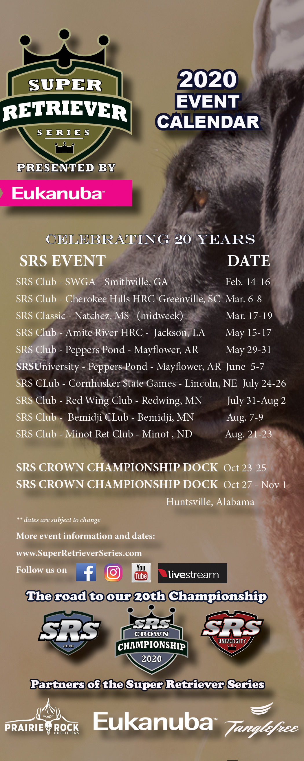 Schedule 2020 — Super Retriever Series